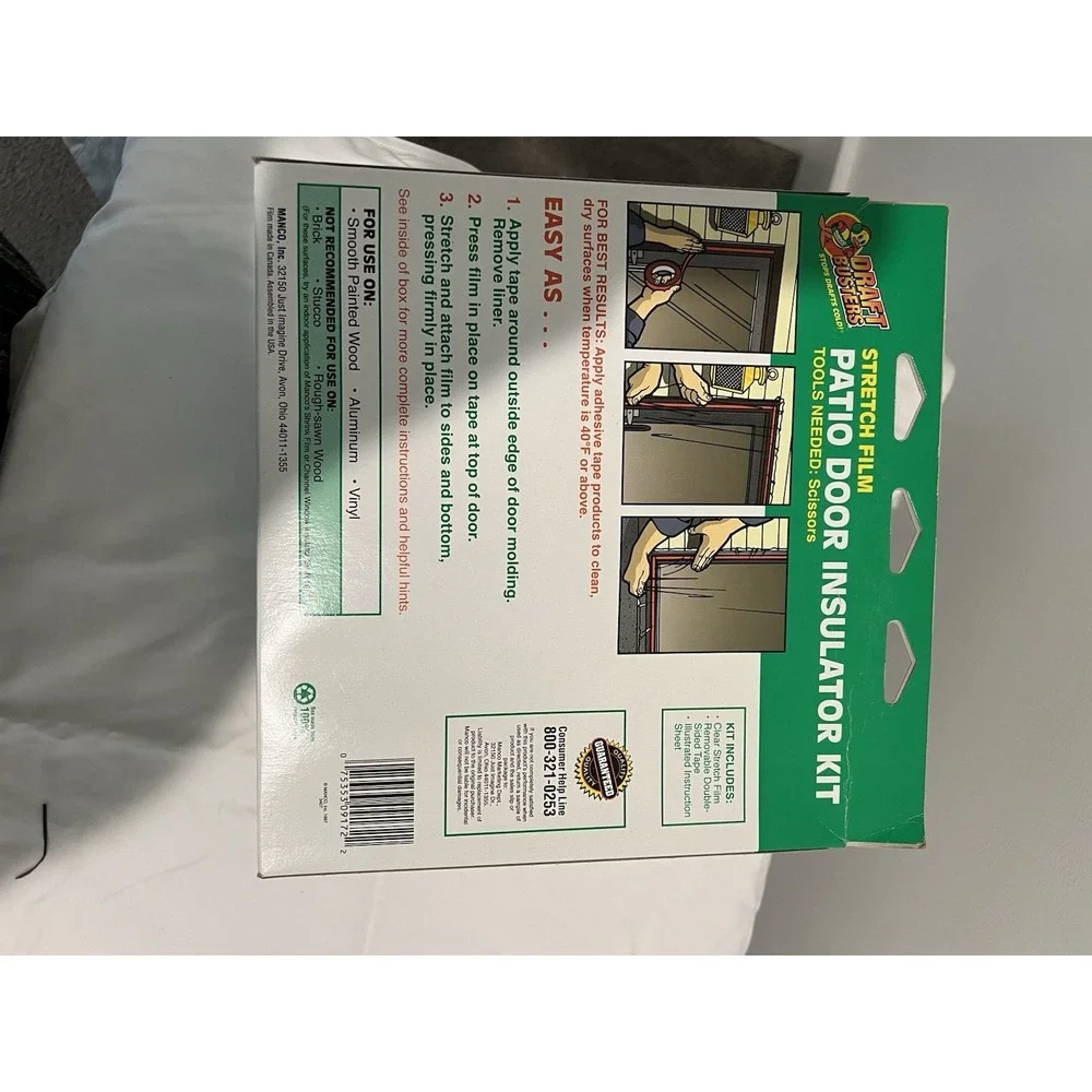 Set‎ Of 4 Draft Busters Patio Door Insulator Kit 84